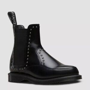 Dr. Martens Aimelya Stud in Black Polished Smooth 7 NWOT